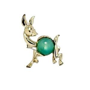 Vintage Deer Silver Tone Brooch Pin